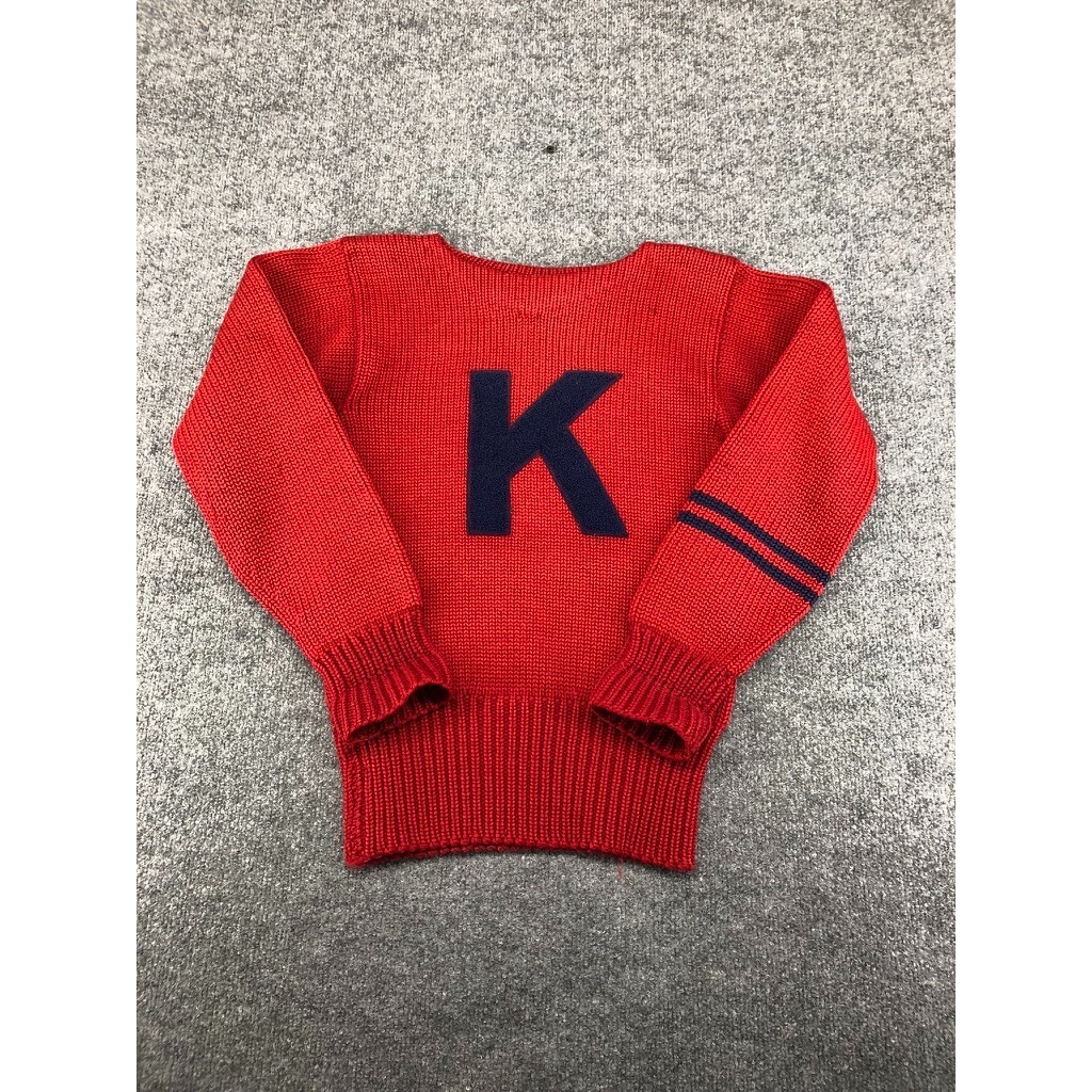 vintage Antique University Of Kansas Varsity Letterman Sweater O'Shea read