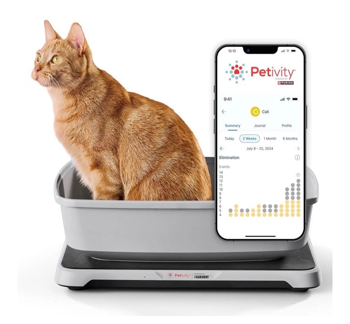 Purina Petivity Smart Litter Box Monitor Cat Weight Scale & Health Tracker -