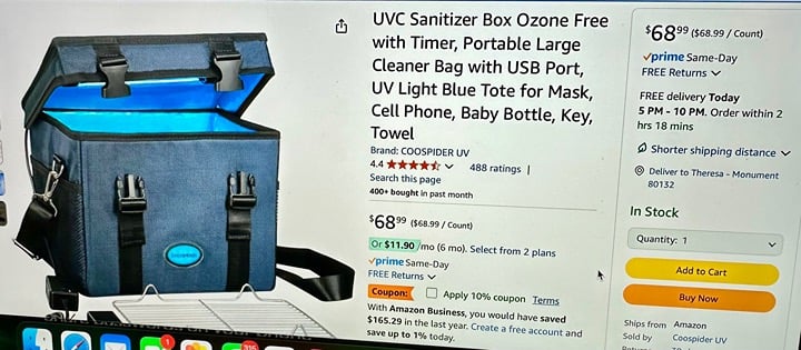 UVC Sanitizer Box Ozone free with timer