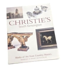 Christie's Works of Art from Country Houses South Kensington 1/24/01 Auction...