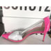 New Schutz Garthy Transparent Pumps Stiletto Multi Neon Pink 3” Size 6B Brazil