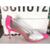 New Schutz Garthy Transparent Pumps Stiletto Multi Neon Pink 3” Size 6B Brazil