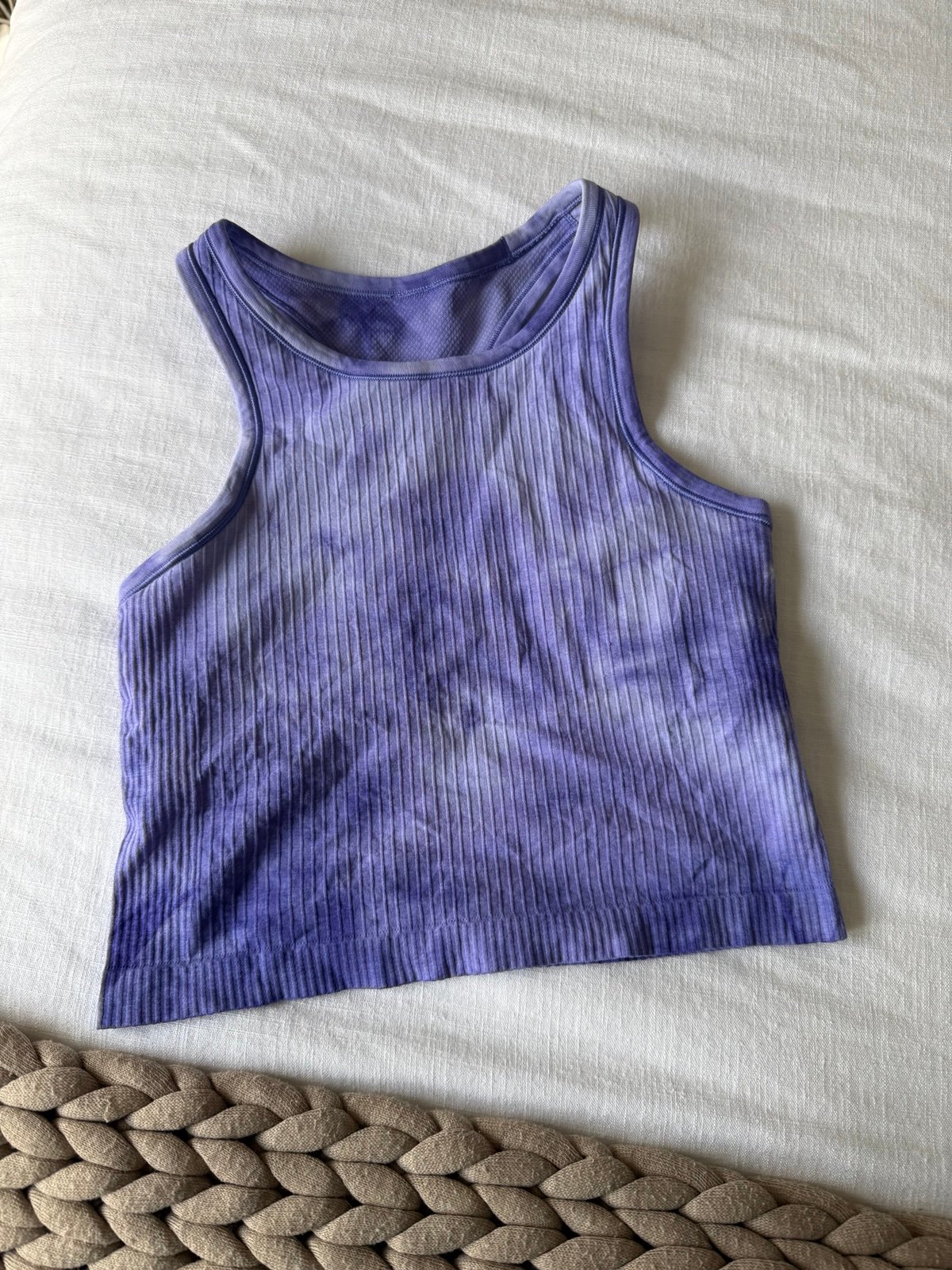 Lululemon ebb to street racer back cropped tank size 6