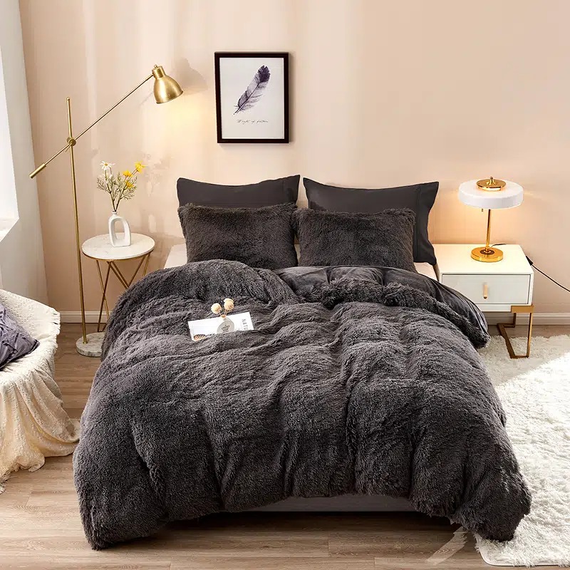 5pcs Plush Shaggy Duvet Cover Set