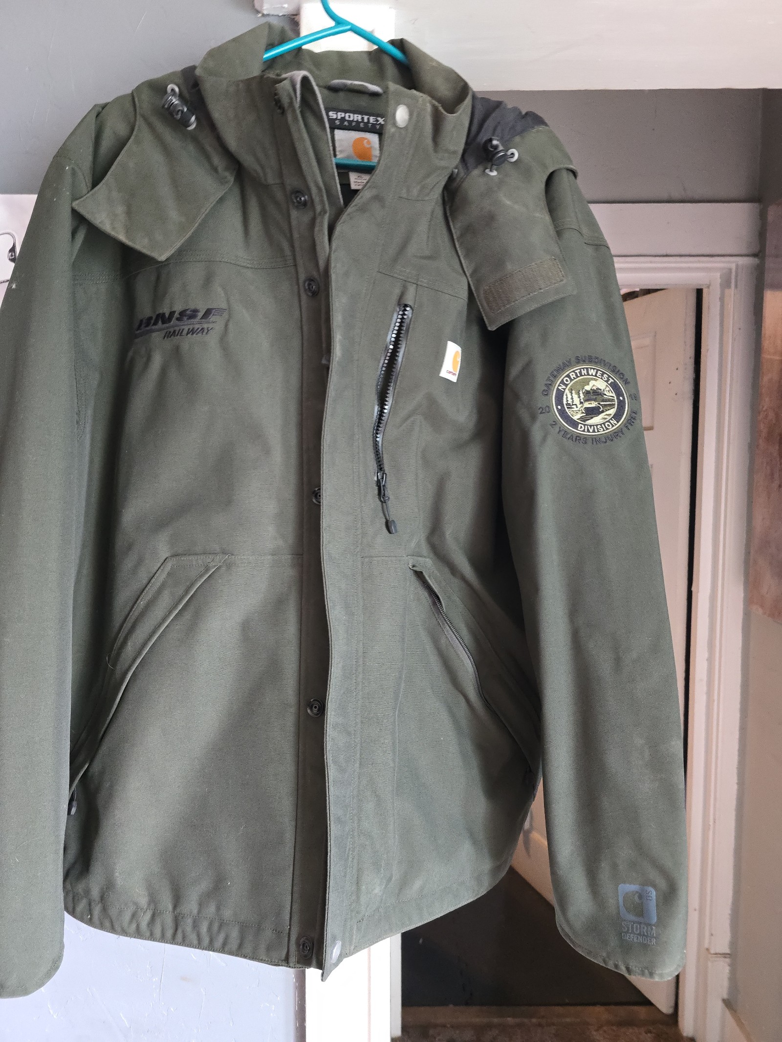 BNSF Carhartt storm defender jacket
