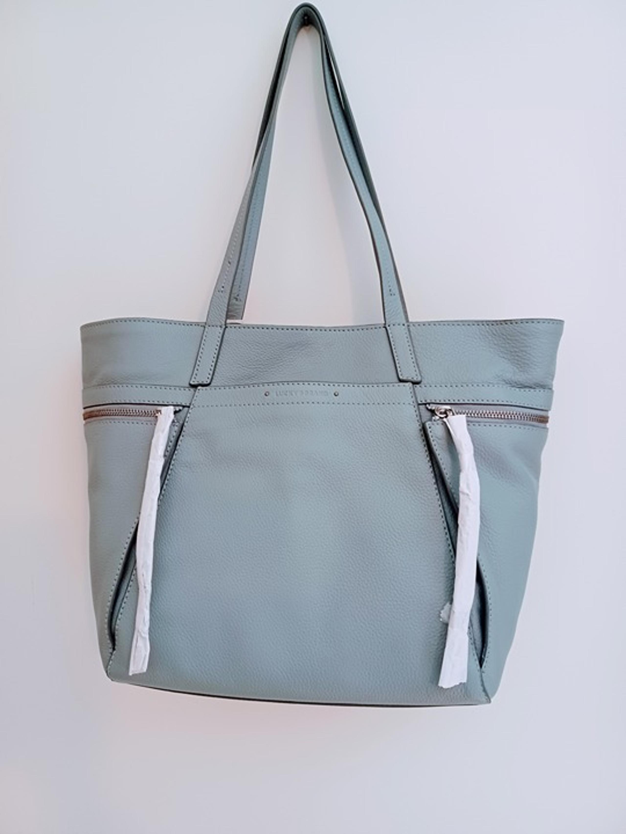 NWT Lucky Brand Faye Leather Tote Bag - Color: Monument