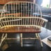 Miniature Windsor Barrel Back Settee Bench With Spindle-Turned Legs 17\