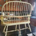 Miniature Windsor Barrel Back Settee Bench With Spindle-Turned Legs 17\