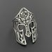 SIGNED B.S. NORSE VIKING WARRIOR HELMET STERLING SILVER 925 MENS RING SIZE 9.5