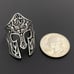 SIGNED B.S. NORSE VIKING WARRIOR HELMET STERLING SILVER 925 MENS RING SIZE 9.5