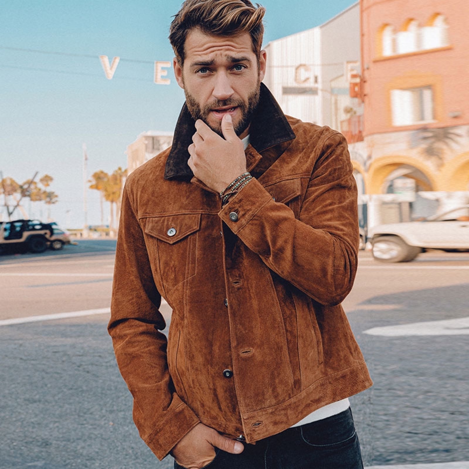 leather jacket men