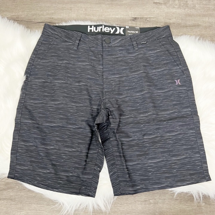 Hurley Mens 34 Black Gray Hybrid Walkshorts
