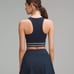 Lululemon Navy Blue V-Waist Cropped Tennis Tank Top Medium Support Size 2