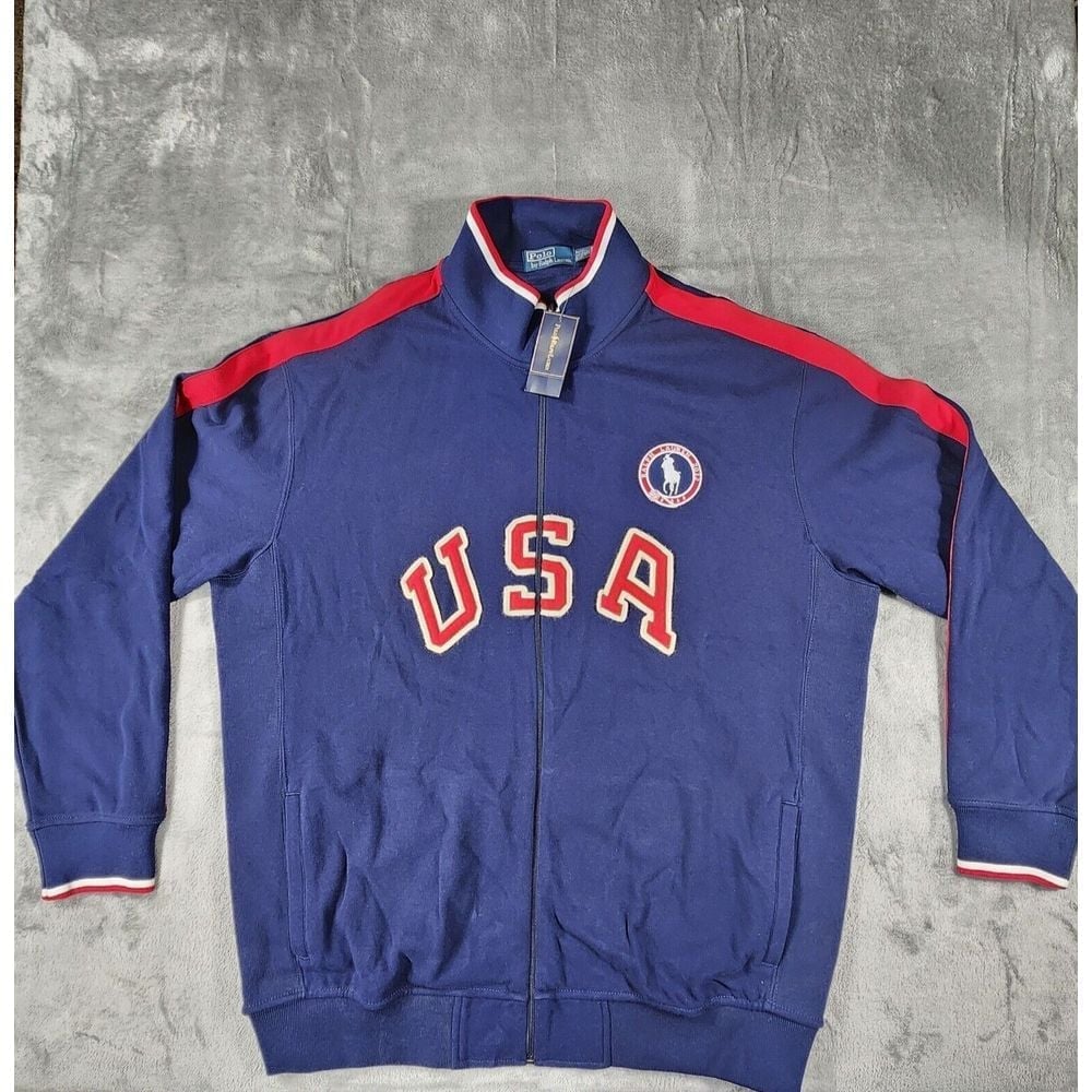 Polo Ralph Lauren USA Mens 2XLT 2012 Team Paralympic Track Jacket Official