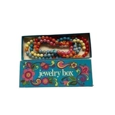 Vintage Pop It Pearls Beads 1971 Milton Bradley Cardboard Jewelry Box By Whiting