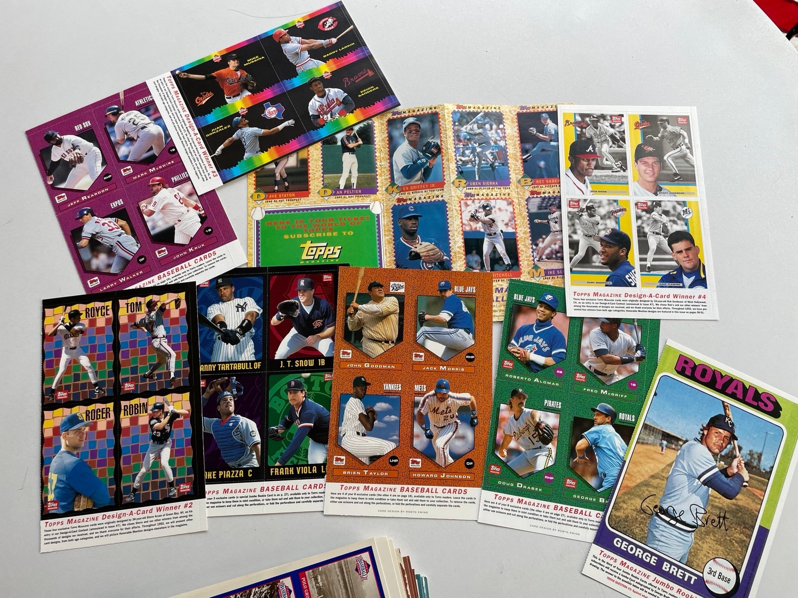 Topps Magazine uncut sheet lot of 8