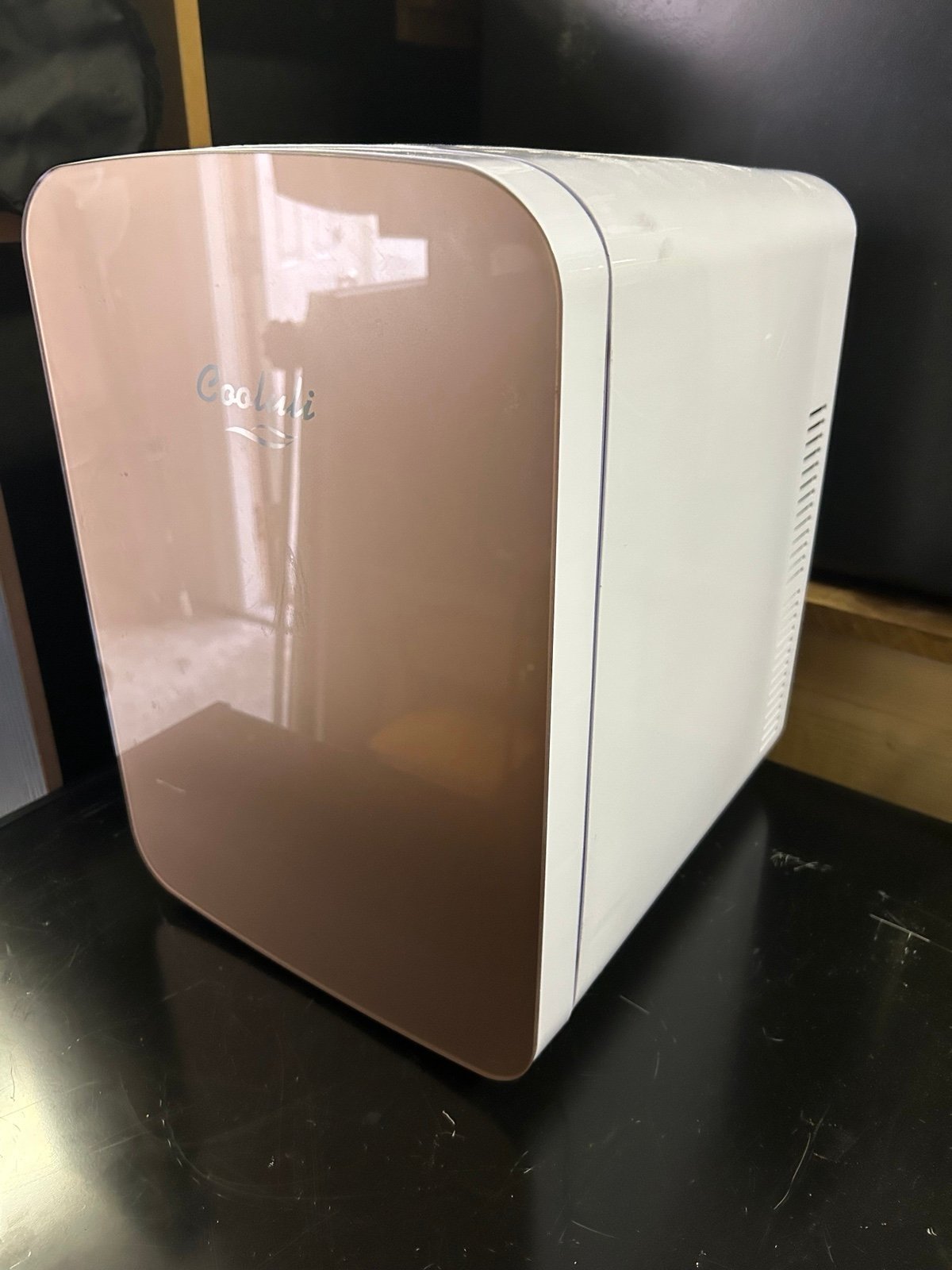 Infinity 0.35 cu. ft. Retro Mini Fridge in Gold without Freezer