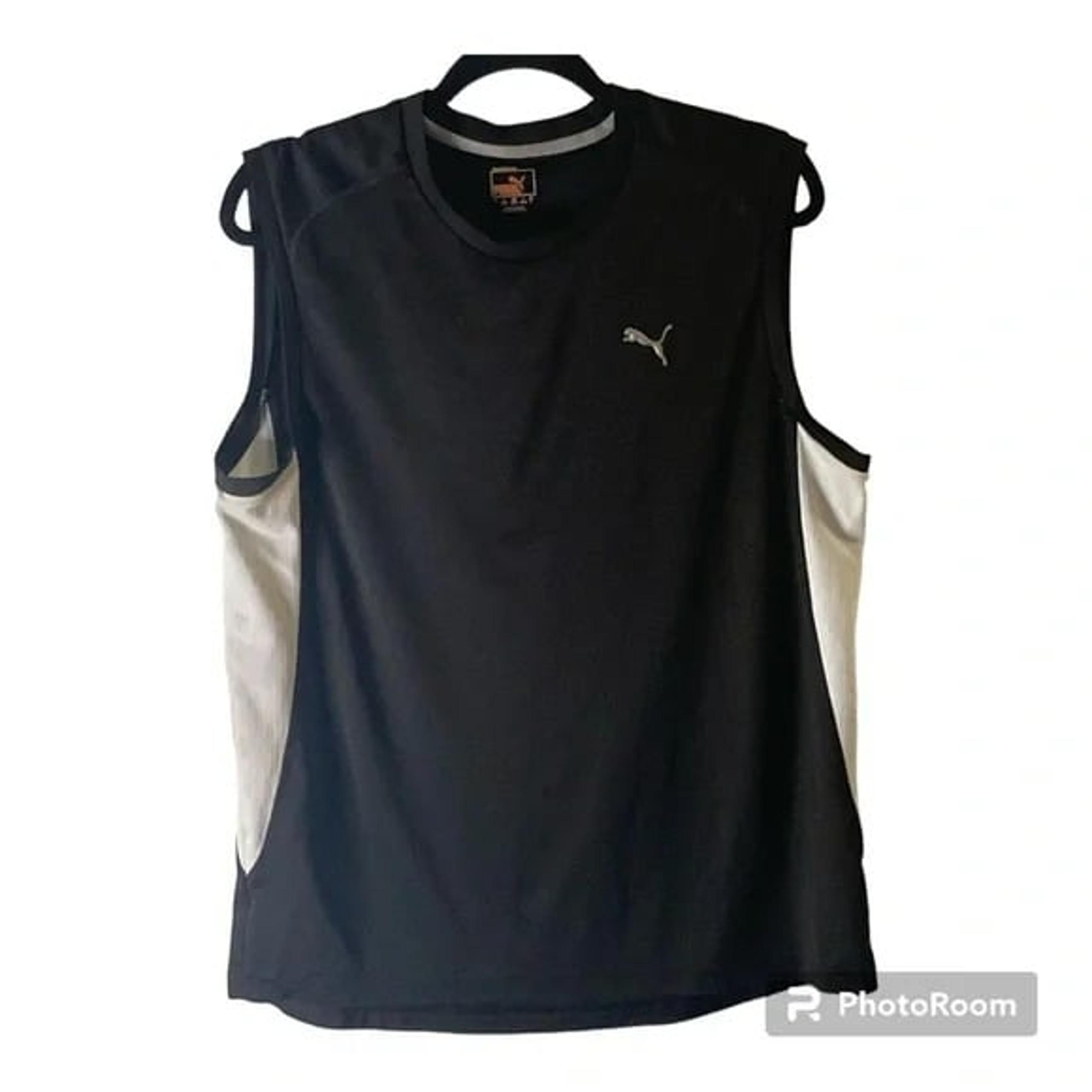 Puma Men's Black Sleeveless Athletic Tank Tops Size Large Pre-Owned