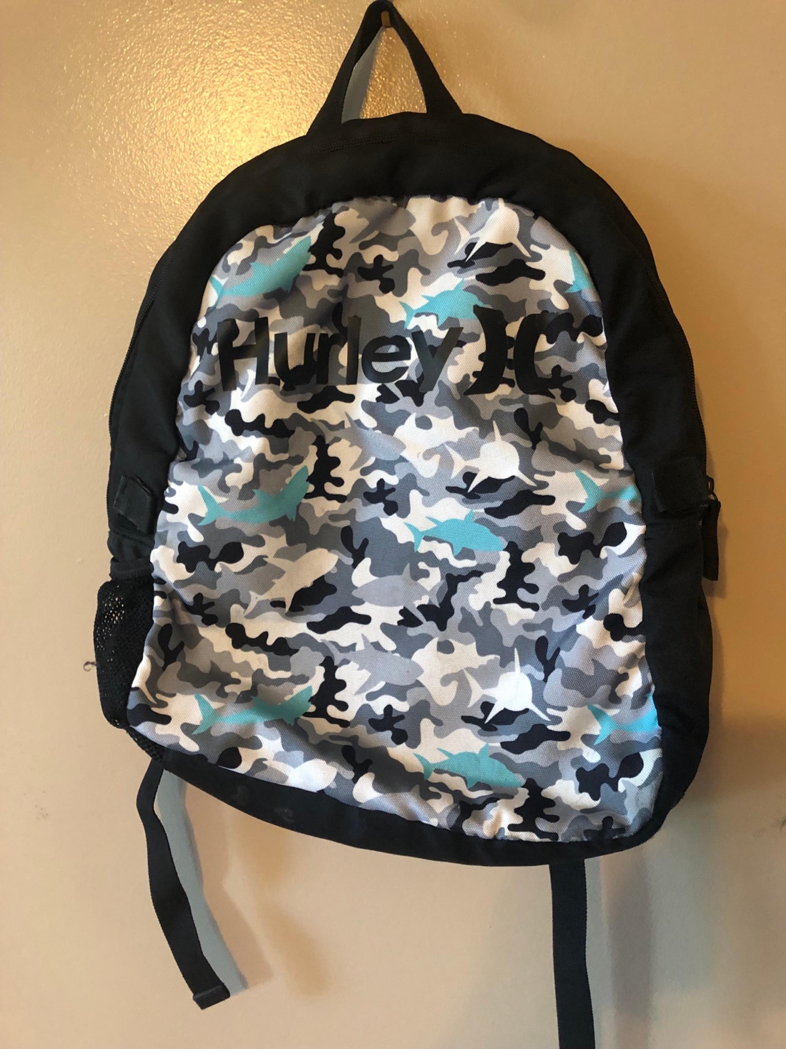 Hurley Boy's Grey Black Multi Print Backpack 9A7226-K26)