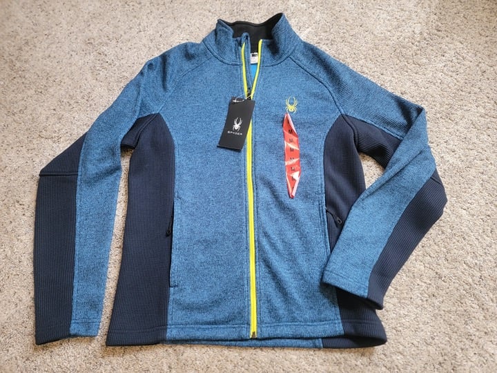 Spyder mens full zip fleece lined sweater size Medium NWT!!