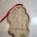 Vintage Brown Bag Cookie Art Santa Ornament Cookie Mold