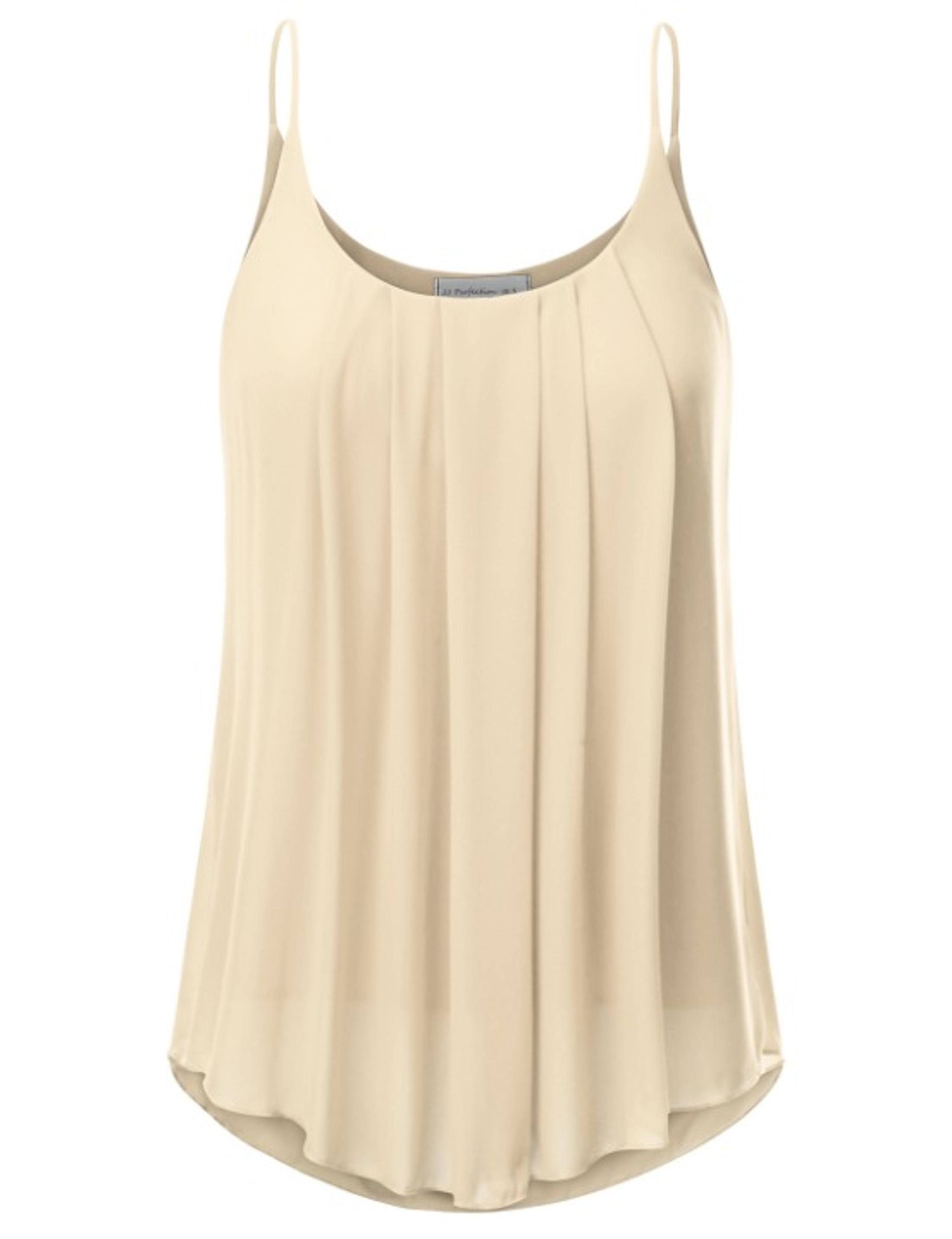 Chiffon Pleated layered Cami Tank Top