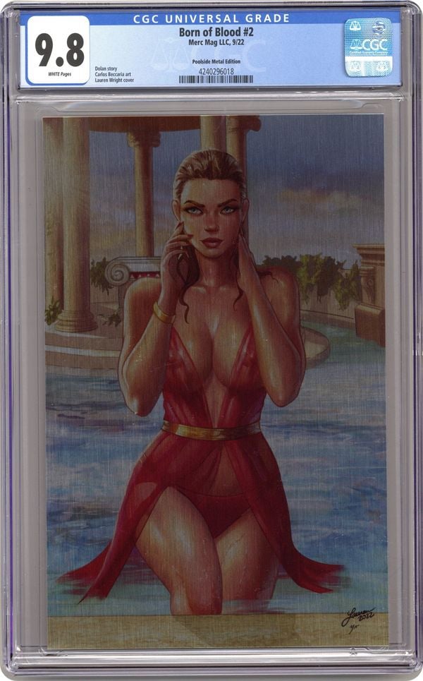 Born of Blood (2022 Merc Publishing) Kickstarter 2WRIGHT.B.METAL CGC 9.8 Wright