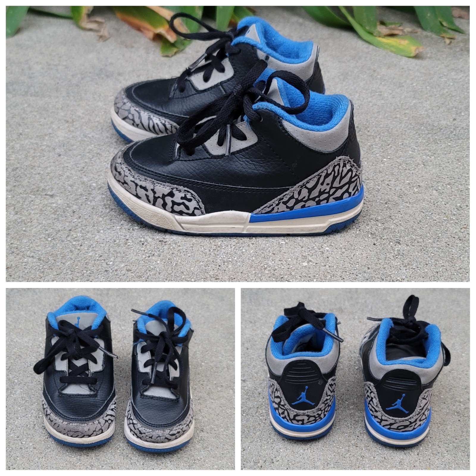 Nike Air Jordan Retro 3 III Sport Blue Toddler Shoes