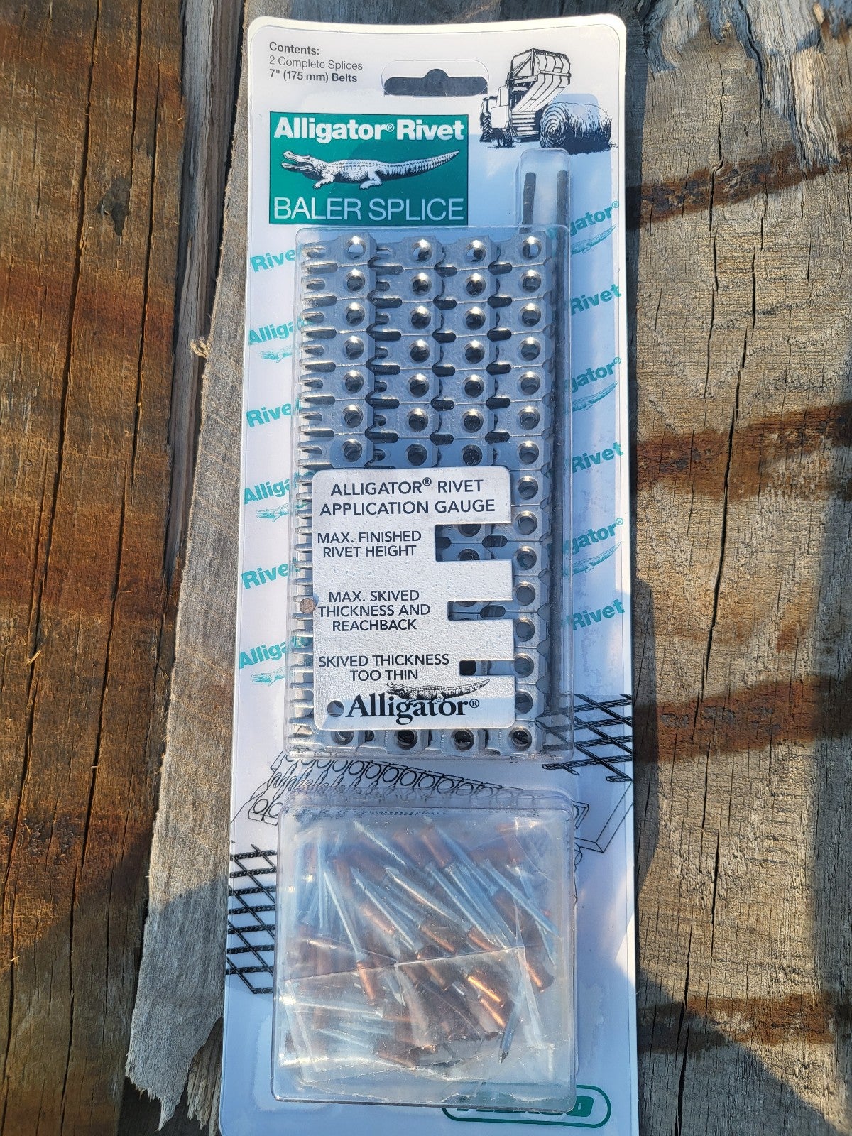 Flexco 7" 175mm Alligator Round hay Baler belt lace splice kit ARJ7/175