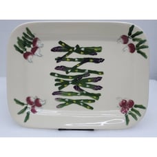 Farmer's Market by HARTSTONE 12.5 X 9.5 Serving Platter With Display Stand