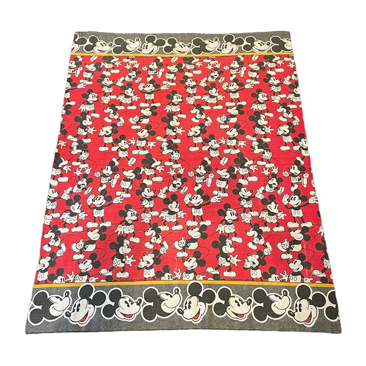 Walt Disney Mickey Mouse Vintage Red 88 x70 Twin Bed Blanket WPL 1675
