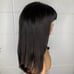 New 18inch Black Remy Human Hair Wig with Chinese Bangs