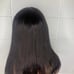 New 18inch Black Remy Human Hair Wig with Chinese Bangs