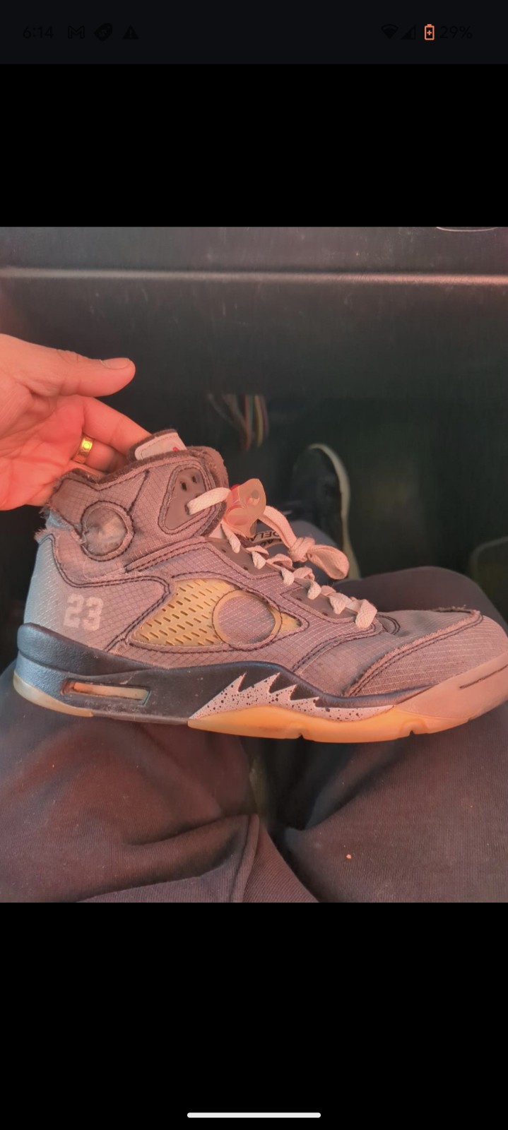 Jordan 5 retro off white sz 8