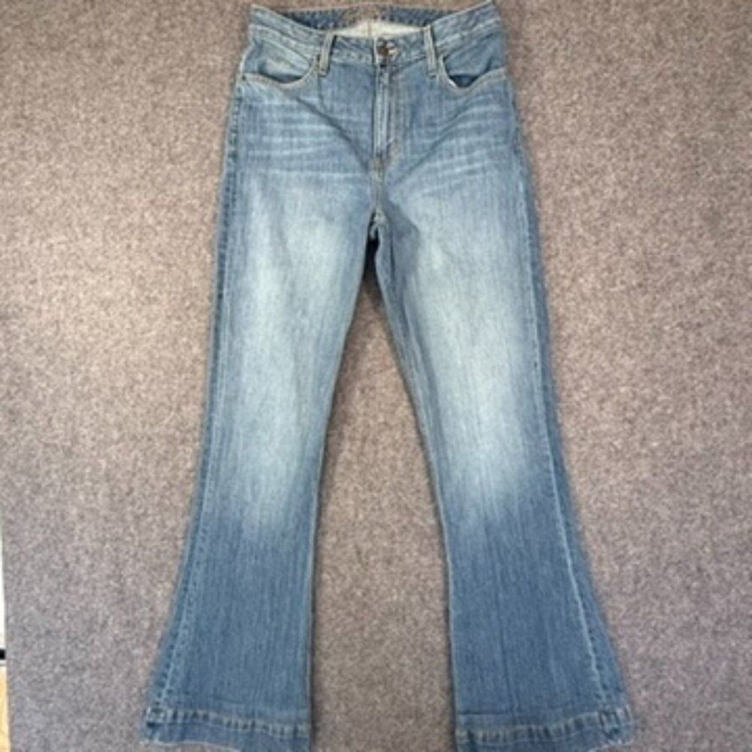 Kimes Ranch Womens Jennifer Jeans Mid Rise Bootcut Flare Medium Wash Sz 10/34