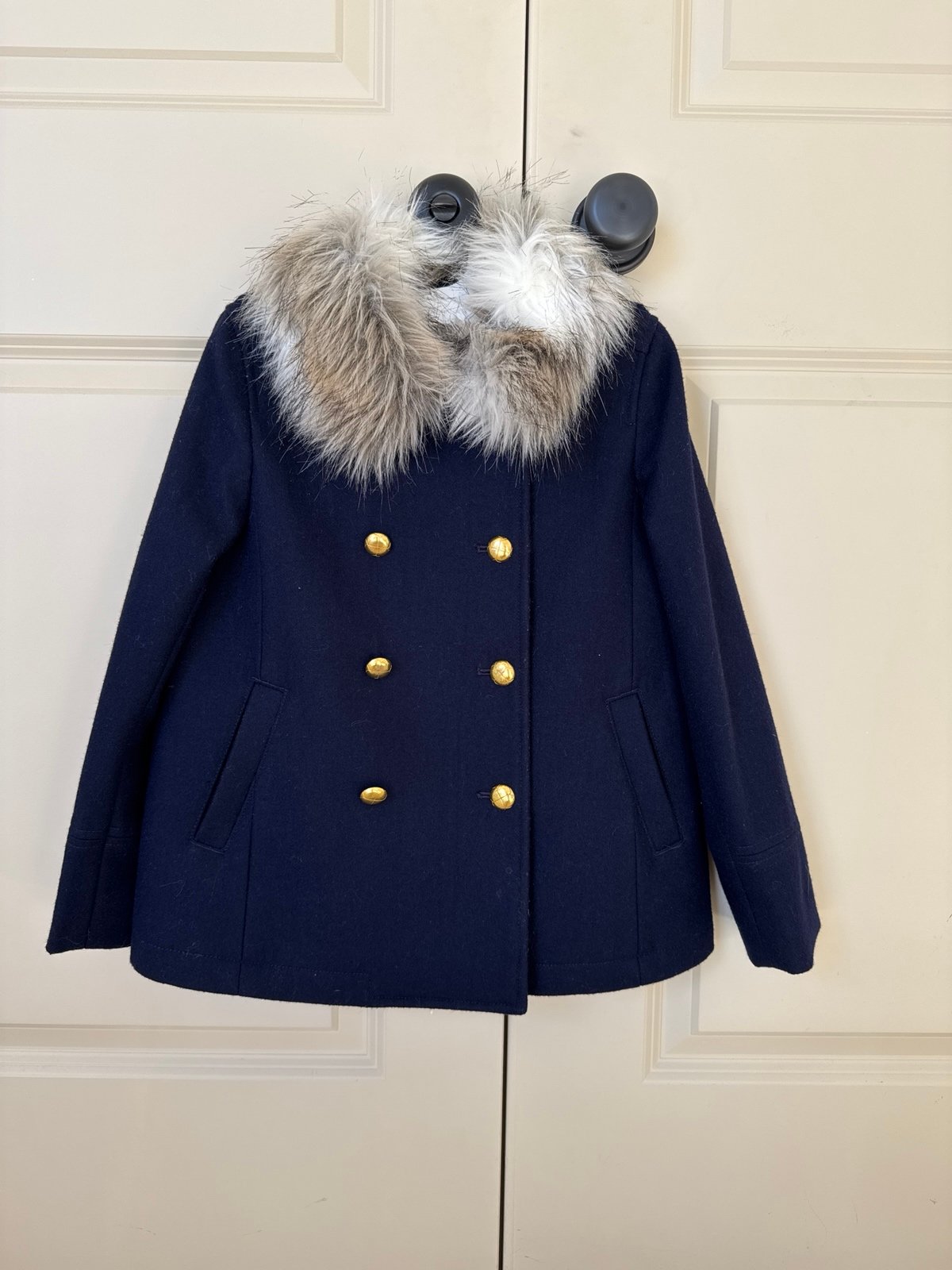 Crewcuts girls wool peacoat