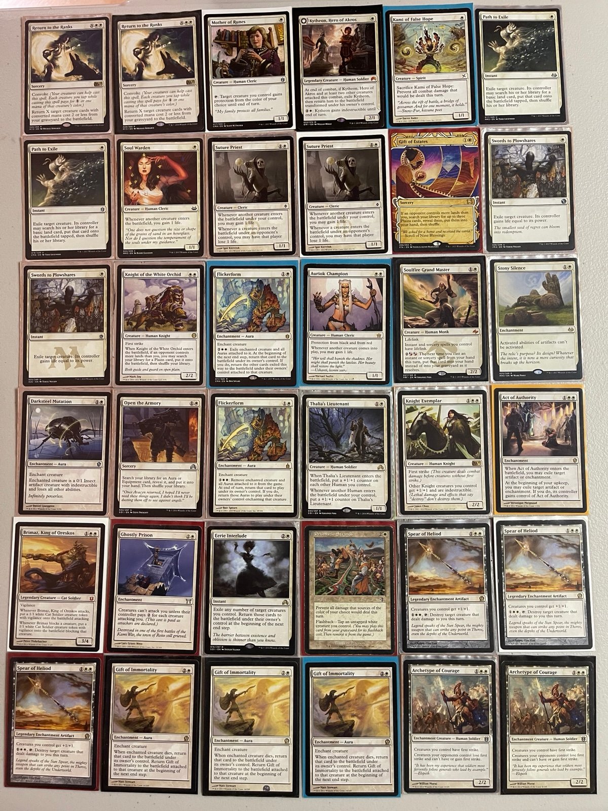 MTG white 61 cards valued at 199. Plus 4MR, 63R, 320UC, and 620C