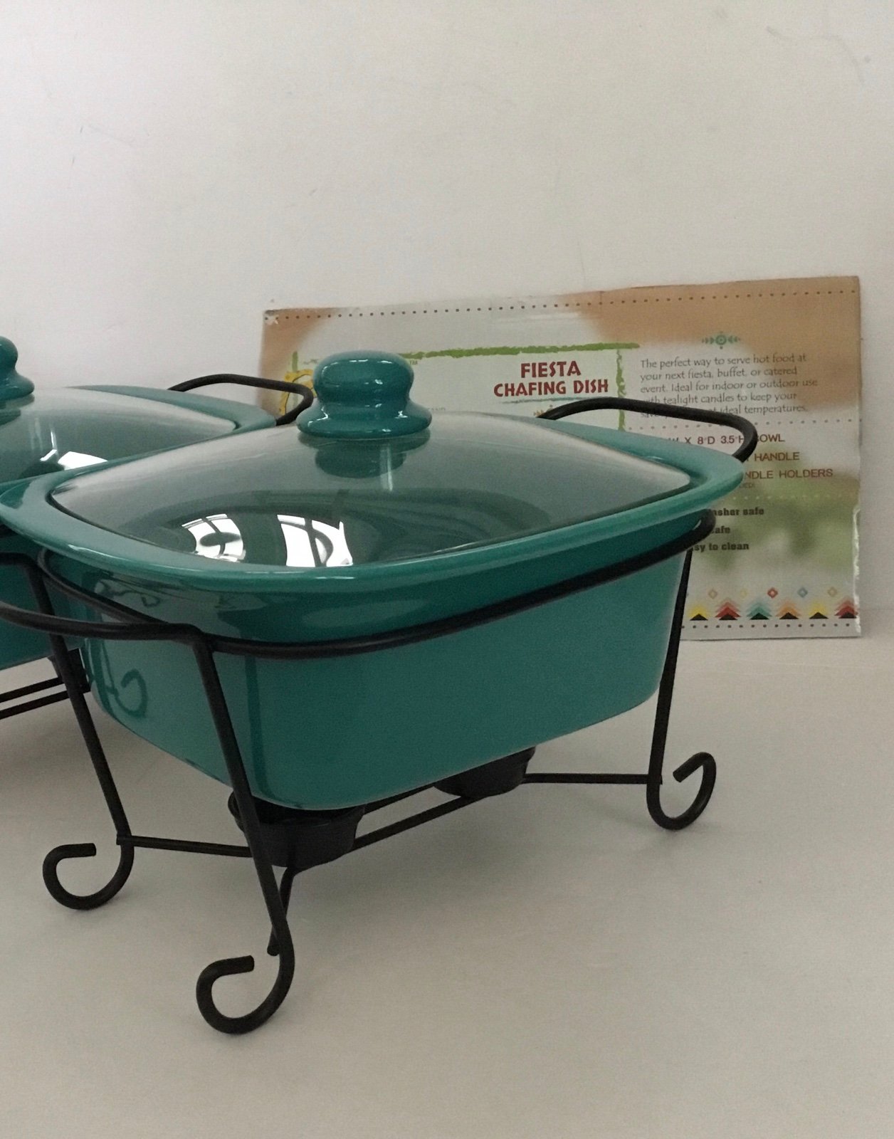 Chafing dish . Aqua. New