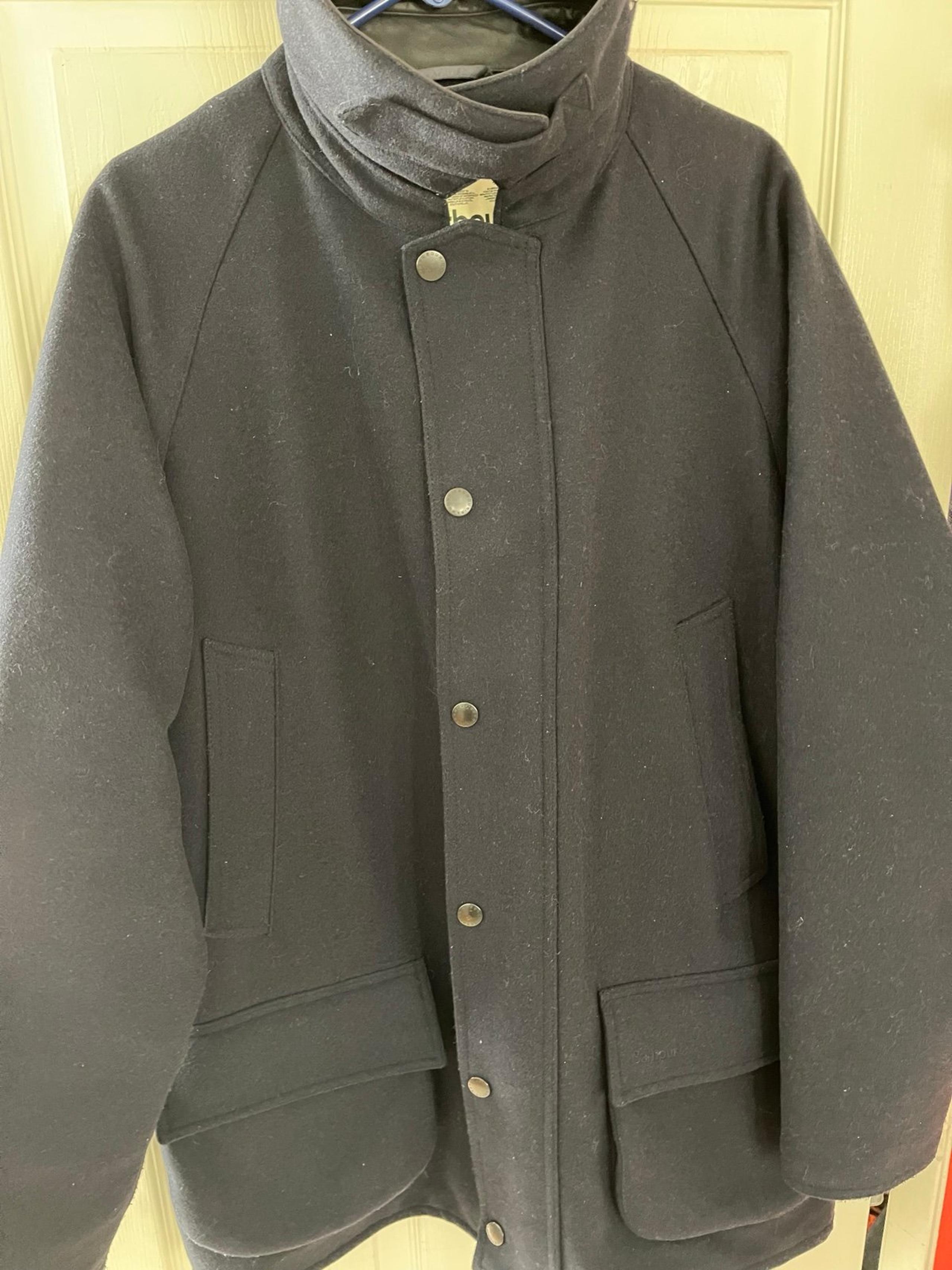 Barbour wool Gamefair quilted lined jacket men’s size xxl black
