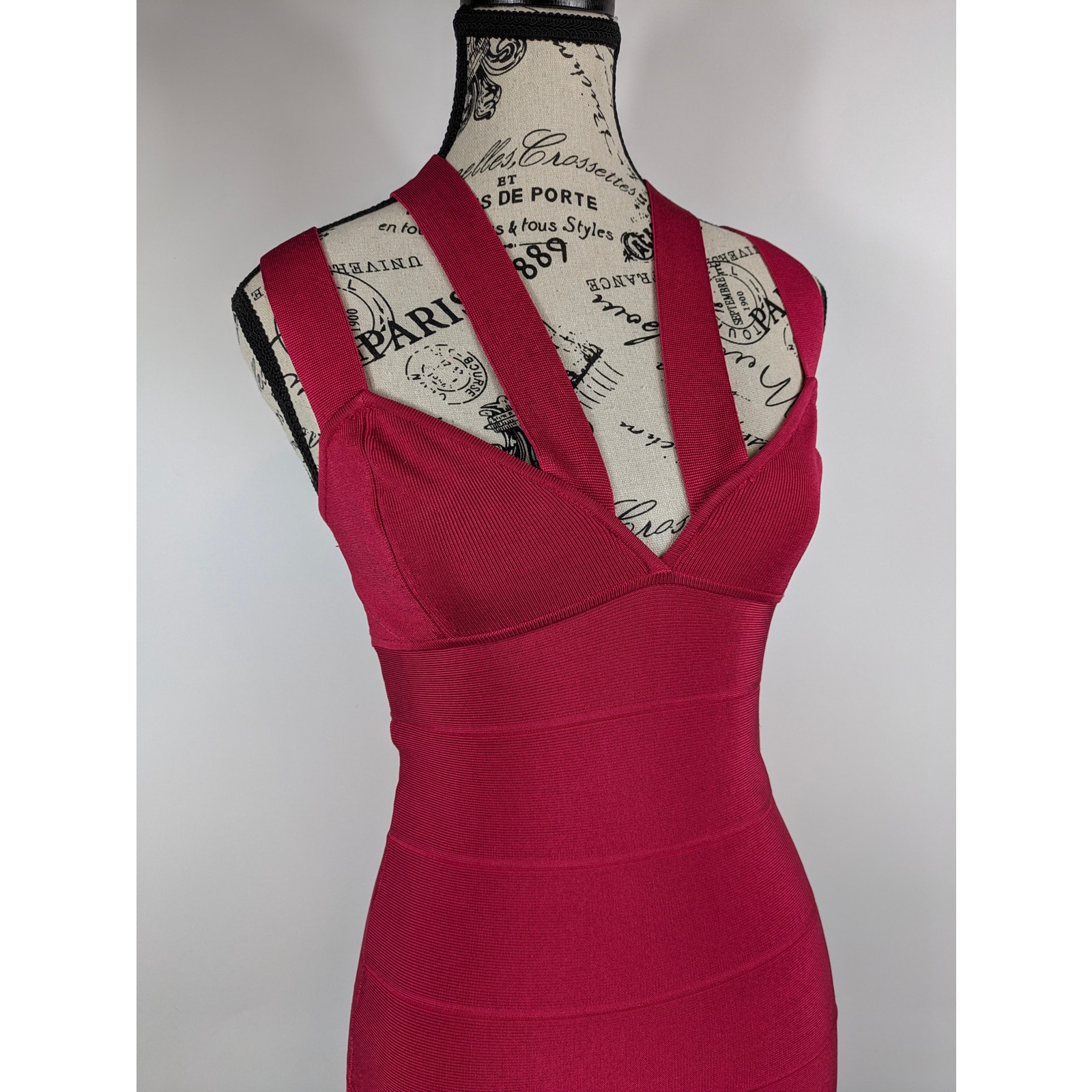 Armani Womens Sm Dress Red Bandage Certificate Authentic Cosmopolitan Strappy