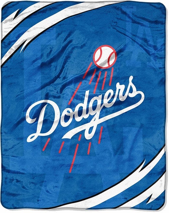 MLB Dodgers King Size Royal Plush Blanket