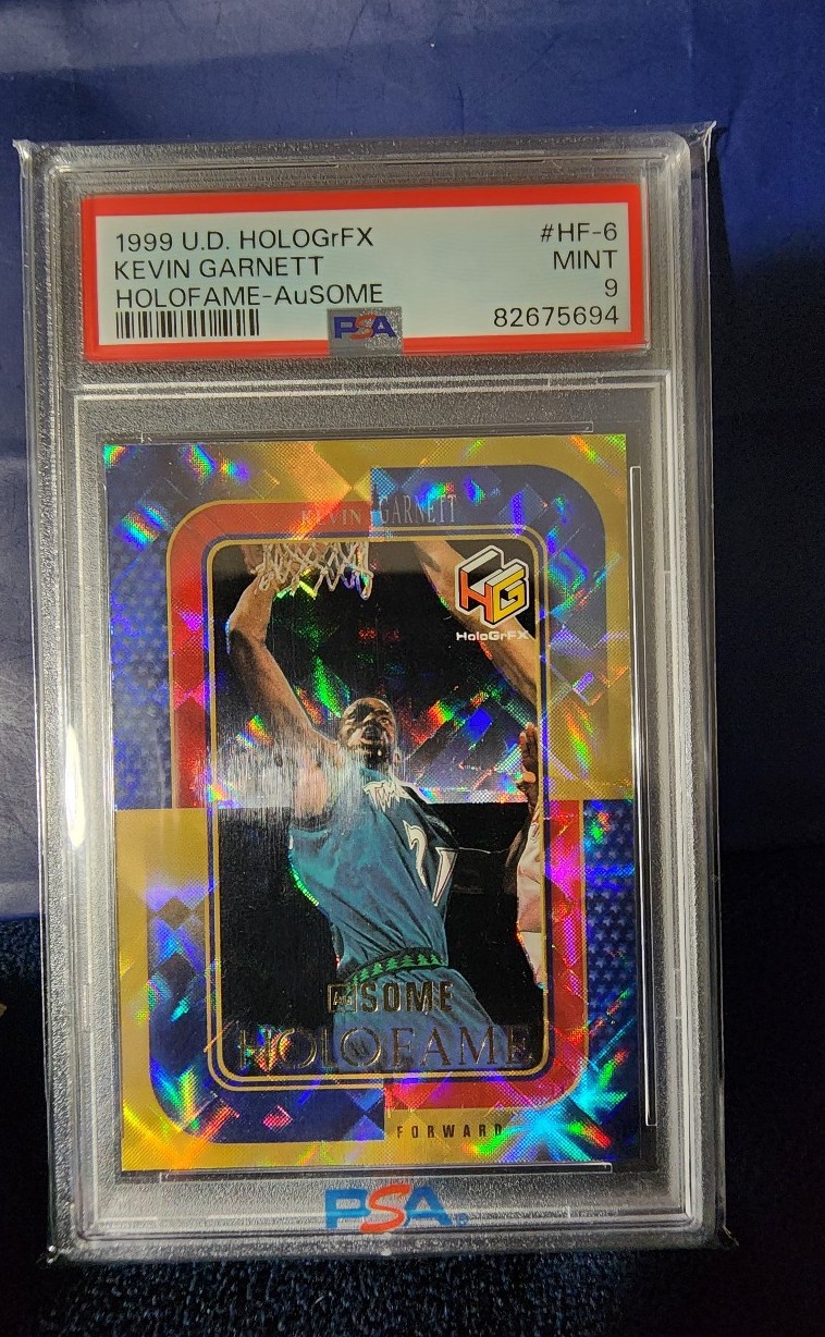 Kevin Garnett ud gold au hologrfx holofame insert refractor timberwolves nba