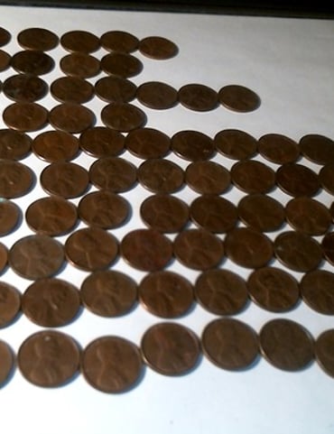 Pennies each 6 200.Dollars