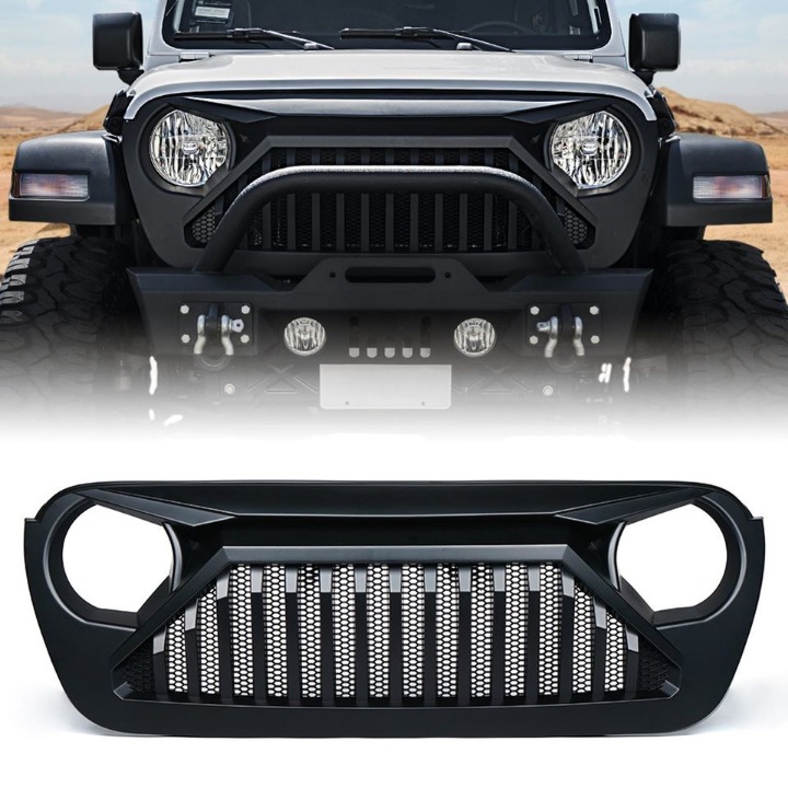 Jeep Wrangler Gladiator JL JT Rubicon Unlimited Sahara Vader Style Front Grille