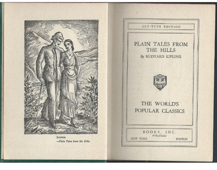 Vintage Plain tales from the hills by rudyard kipling 1899 books inc art type ed