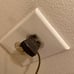 Vintage swag lamp plugs into the wall
