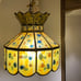 Vintage swag lamp plugs into the wall