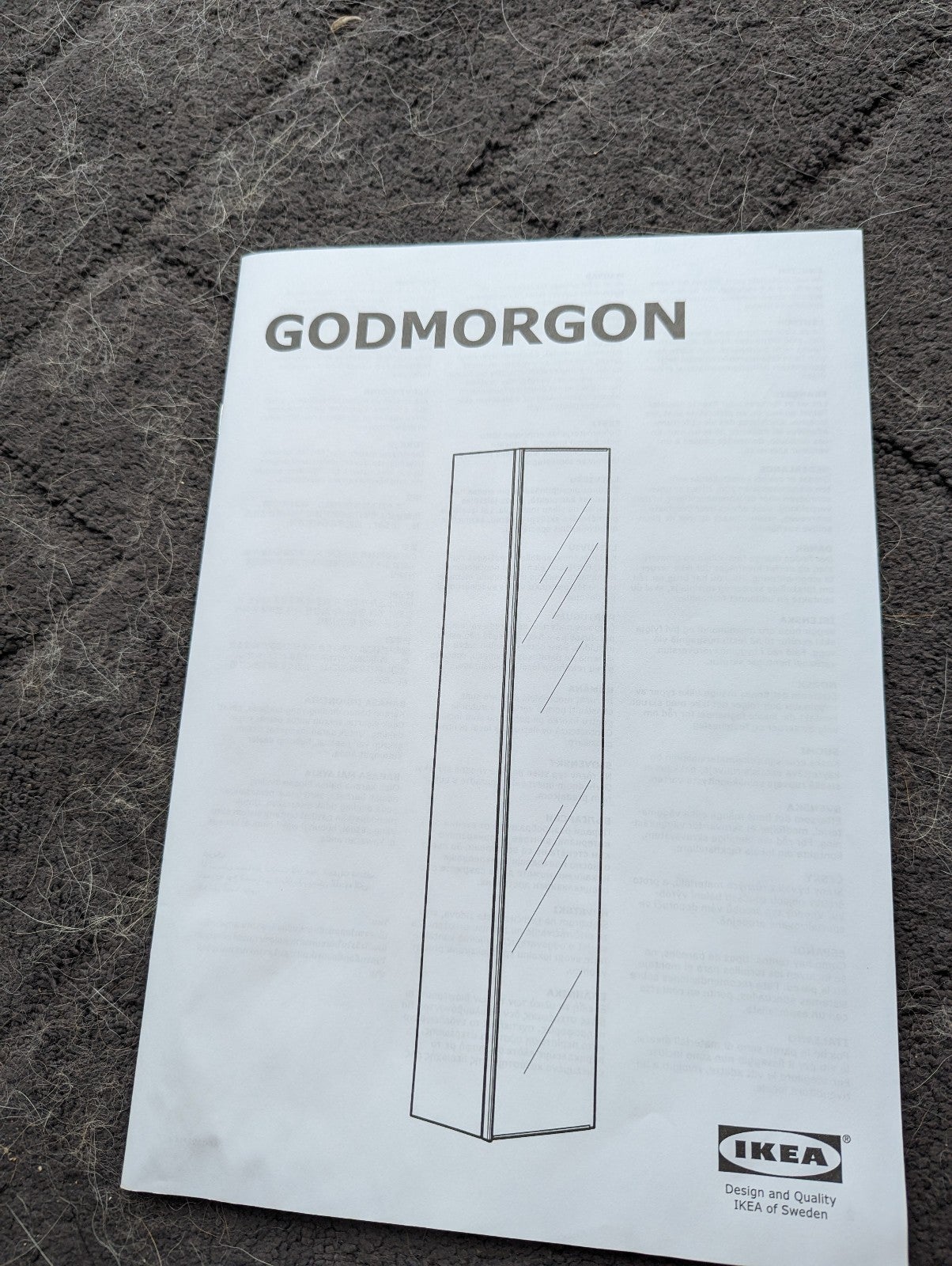 IKEA Godmorgan gloss white bathroom cabinet with mirror door