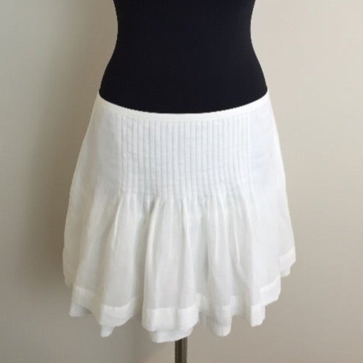 Joie Layered Pintuck Cotton Mini Skirt