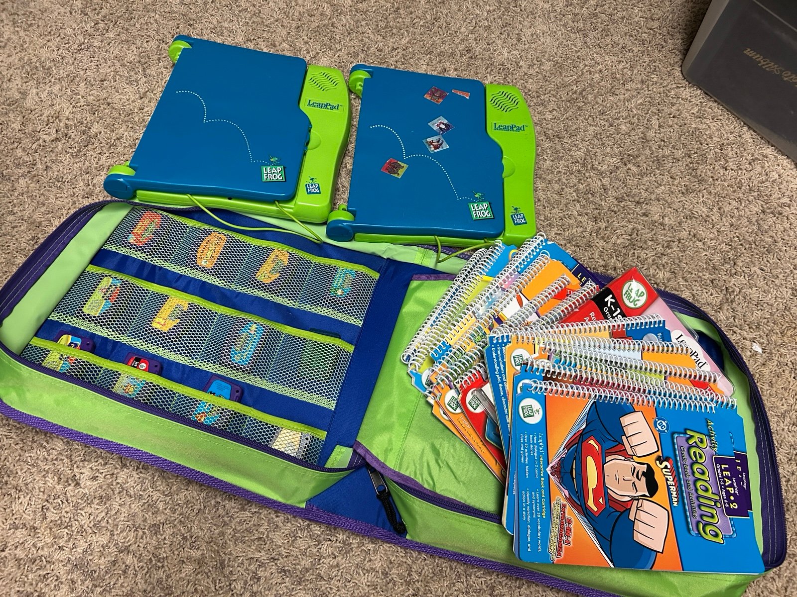 Leap pad, books and case
